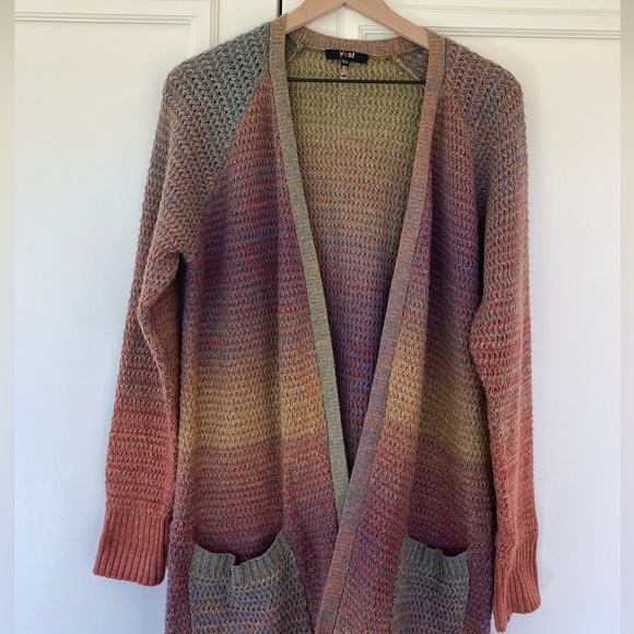 Yest Knit Duster Cardigan in Multicolor, Size 8 - Picture 4 of 9